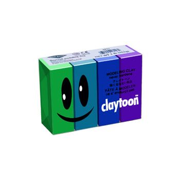 Claytoon Modeling Clay for Kids 1 lb. Total - Cool Colors
