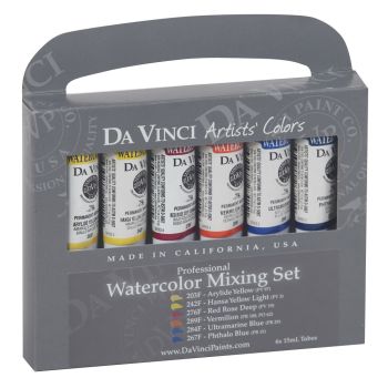 Da Vinci Artists' Watercolor Tube Mixing Set of 6 15 ml Tubes