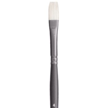 Jack Richeson Grey Matters Series 9842 Long Handle Sz 4 Flat Bristle Oil Brush