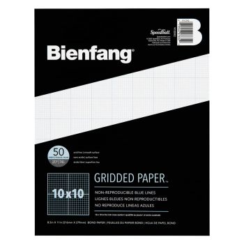 Bienfang Gridded Paper 10"x10" Grid, 8-1/2"x11"