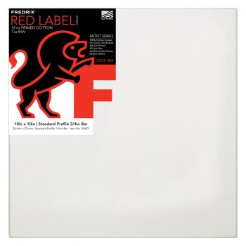 Fredrix Red Label 3/4" Deep Medium Tooth 10x10 Canvas