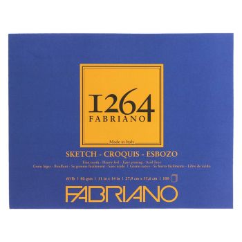 Fabriano 1264 Sketch 60 lb (100-Sheet) Paper Pad 11x14