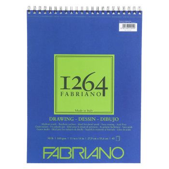Fabriano 1264 Drawing 90lb (40-Sheet) Spiral Pad 11x14