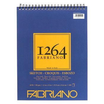 Fabriano 1264 Sketch 60 lb (100-Sheet) Spiral Pad 11x14