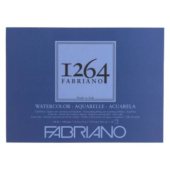 Fabriano 1264 Watercolor 140lb (30-Sheet) Cold Press Glue Bound Pad 11x15  