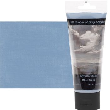 12 Shades of Grey Acrylic Colors 75 ml Tube - Blue Grey