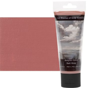 12 Shades of Grey Acrylic Colors 75 ml Tube - Red Grey