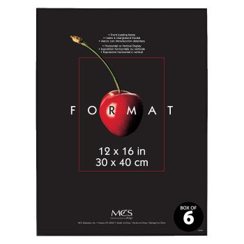 MCS Format Frame Black - Black, 12" x 16" (Box of 6)