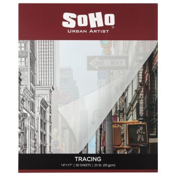 SoHo 50 GSM Tracing Paper Pad 14x17in 50-Sheets 