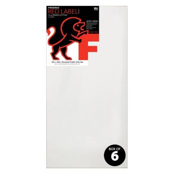 Fredrix Red Label Canvas 15x30in Medium Texture Duck 3/4" Box of 6