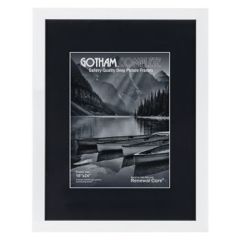 Gotham Complete White, 18"x24" Frame w/ Acrylic + Backing