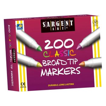 Sargent Art Classic Broad Markers, 200ct