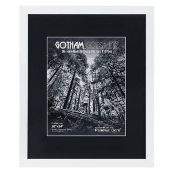 Gotham Complete White, 20"x24" Frame w/ Acrylic + Backing