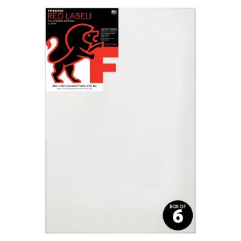 Fredrix Red Label Canvas 20x30in Medium Texture Duck 3/4" Box of 6