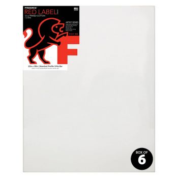 Fredrix Red Label Canvas 22x28in Medium Texture Duck 3/4" Box of 6