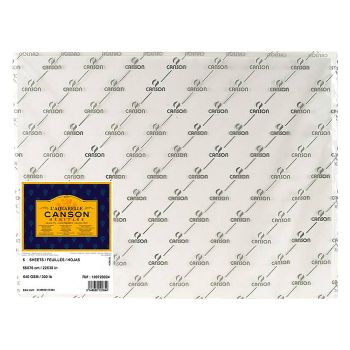 L'Aquarelle Canson Heritage Watercolor Paper 300lb Cold Pressed 5 Sheet Pack 22X30"