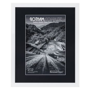 Gotham Complete White, 24"x30" Frame w/ Acrylic + Backing