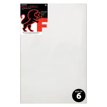 Fredrix Red Label Canvas 24x36in Medium Texture Duck 3/4" Box of 6