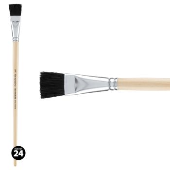 First Impressions Black Bristle Brush Long Handle (Set of 24)