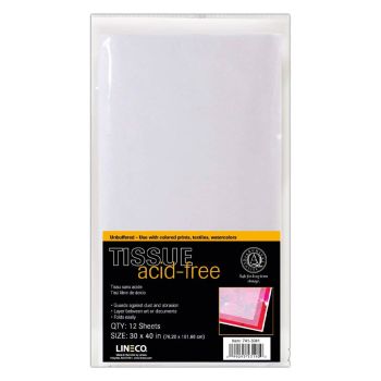 Lineco Unbuffered Interleaving 30"x40" Acid-Free Tissue Paper, 12 Sheets