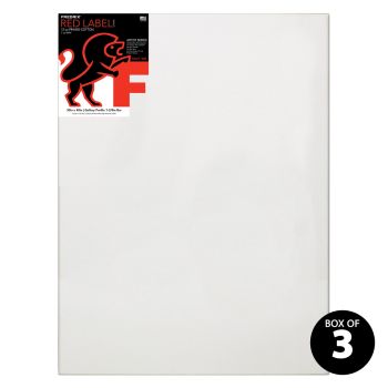 Fredrix Red Label Gallerywrap Pre-Stretched Canvas 1-3/8" Box of Three 30x40"