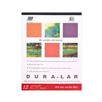 DuraLar Wet Media .004" Film 12 Sheet Pad 14 x 17"