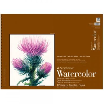 Strathmore 400 Series Watercolor Pad (Cold-Press Spiral Bound) 6x12" Landscape -12 Sheets