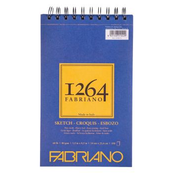 Fabriano 1264 Sketch 60 lb (100-Sheet) Spiral Pad 5.5x8.5
