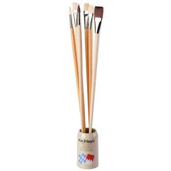 Da Vinci Beer Mug 23.6in Long Handle Oil & Acrylic 6 Brush Set 