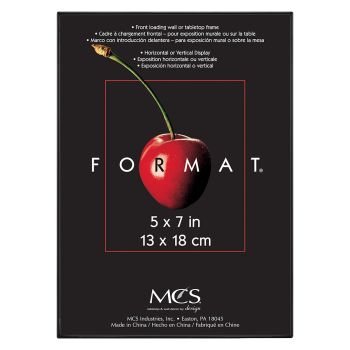 MCS Format Frame Black - Black, 5" x 7"
