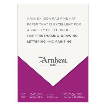 Speedball Arnhem 1618 Printmaking Paper Pad 5X7in (20 Sheets)