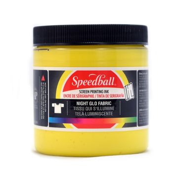 Speedball Night Glo Screen Printing Ink 8 oz Jar - Yellow