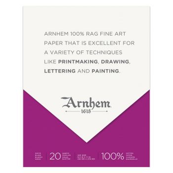 Speedball Arnhem 1618 Printmaking Paper Pad 8.5X11in (20 Sheets)