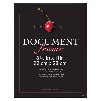 MCS Format Frame Black - Black, 8.5" x 11"
