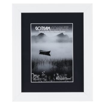 Gotham Complete White, 8"x10" Frame w/ Glass + Backing