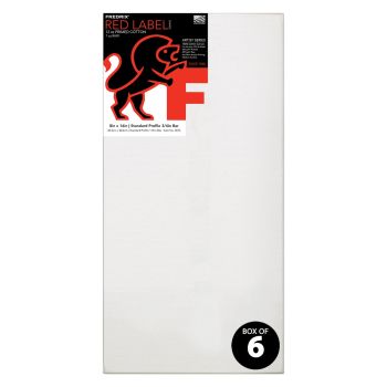 Fredrix Red Label Canvas 8x16" Medium Texture Duck 3/4" Box of 6