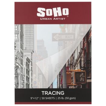 SoHo 50 GSM Tracing Paper Pad 9x12in 50-Sheets