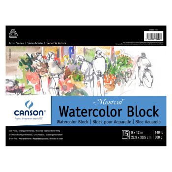Canson Montval 9x12 inch Watercolor Block