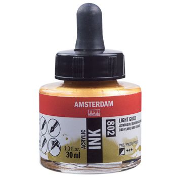 Amsterdam Acrylic Ink 30ml - Light Gold