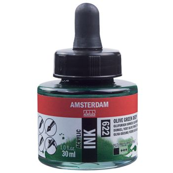 Amsterdam Acrylic Ink 30ml - Olive Green Deep