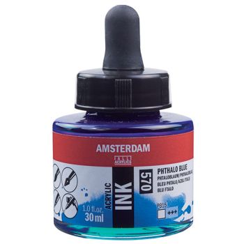 Amsterdam Acrylic Ink 30ml - Phthalo Blue
