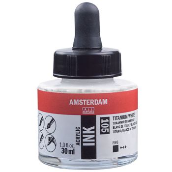 Amsterdam Acrylic Ink 30ml - Titanium White