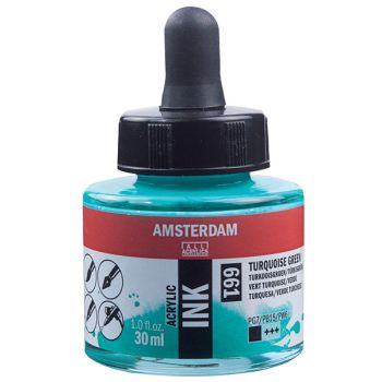 Amsterdam Acrylic Ink 30ml - Turquoise Green