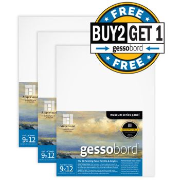 Buy 2 Get 1 Gessobord 1/8" Flat Panel Bundle 9X12         