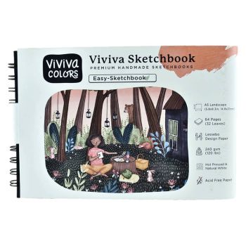 Viviva Easy Sketch Sketchbook - 240 gsm, 5.8"x8.3"