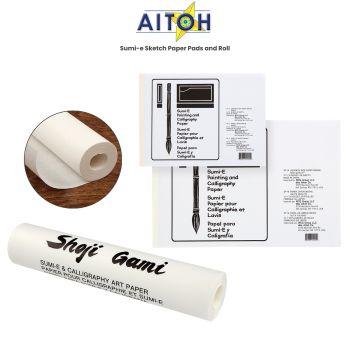 Aitoh Sumi-E Sketch Paper Pads and Roll
