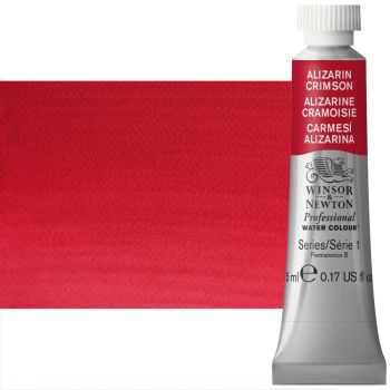 Winsor & Newton Professional Watercolor 5 ml Paint Tube - Alizarin Crimson