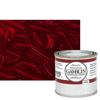 Gamblin Artists Oil - Alizarin Crimson, 8oz Can