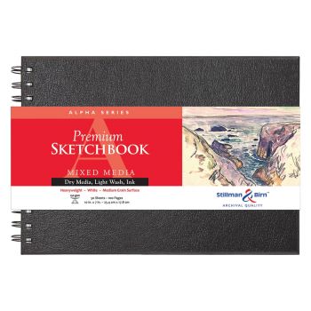 Stillman and Birn Premium Alpha Wirebound Sketchbook - 10”x7” (50-Sheets)