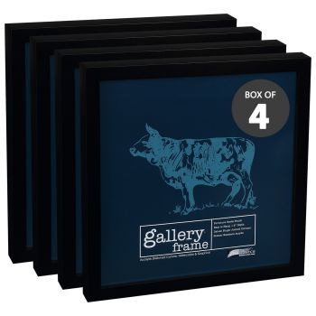 Ambiance Gallery Wood Frames Box of 4 24x24" - Black